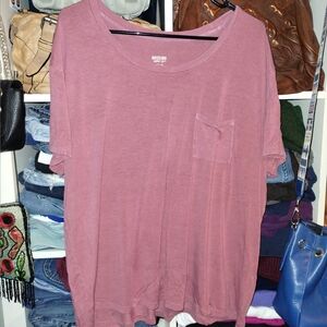 Mossimo Supply Co. Women's Mauve Short Sleeve Tee XXL